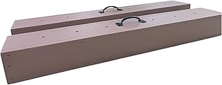 Two Handmade 4-ft Sport Horse Jump Flower Box Set – Pressure-Treated Pine, Heavy-Duty, Black Metal Handles, Six Flower Holes – Trusted by Equestrian Farms in Eastern U.S. for 10+ Years, Light Brown