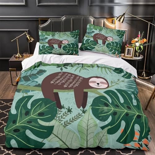 Housse de couette paresseux 3D ultra douce anti-plis lit single