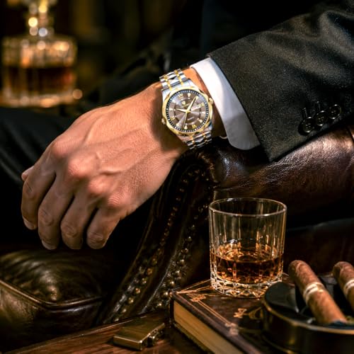 Image of LONGBO Zenith Diamond Analog Watch for Men Business Stainless Steel Watches Luxury Men's Wristwatch | Birthday Gift for Men | Gift for Husband | Gift for Brother
