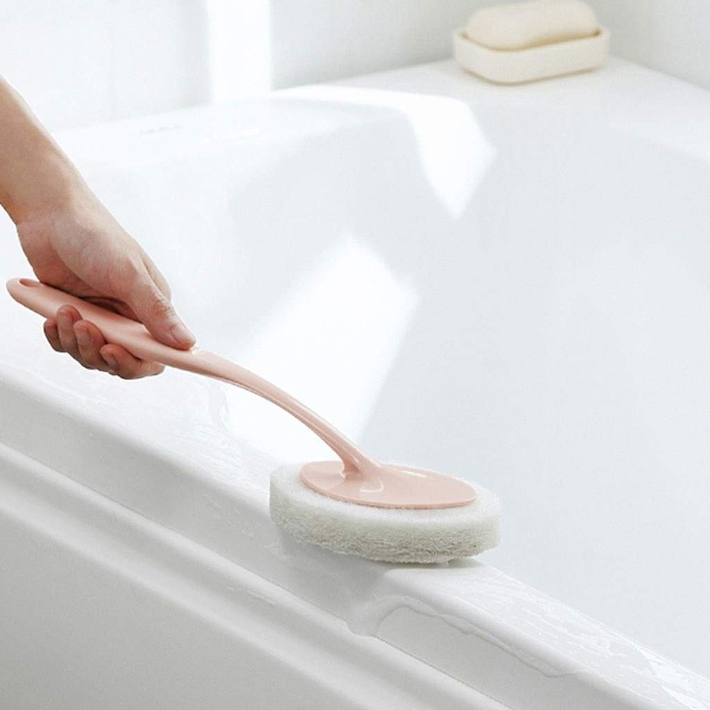 Diseño Clásico Escobilla de baño, WC Cepillo for la Limpieza de baño, Hermoso y Duradero Mango Largo Cepillo de Limpieza (Blanco/Gris/Rosa) Escobillas de Baño (Color : White)