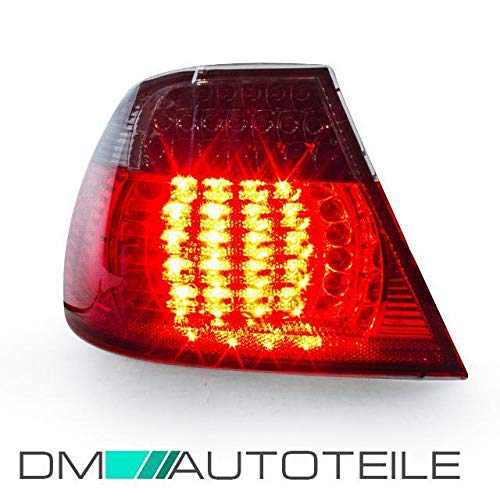 DM Autoteile 2x LED Rückleuchten SET passt für E46 Cabrio Rot Smoke 99-03 auf M3 Facelift
