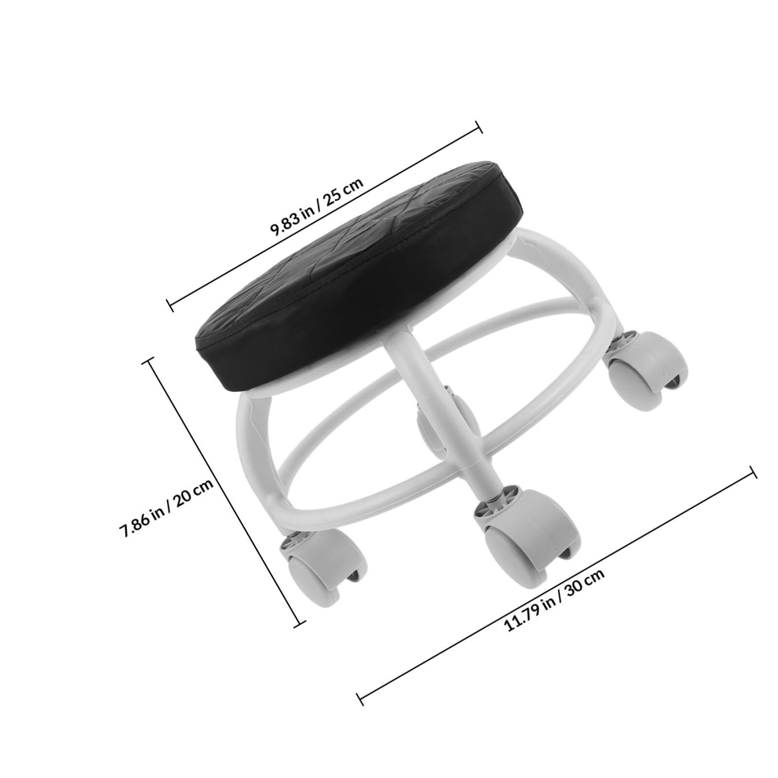 DOITOOL Taburete para Pedicura con Ruedas, Diseño Elegante y Capacidad de Carga Fuerte, Material PU y Plástico Adecuado para Salones de Belleza y Spas Profesionales Color Aleatorio
