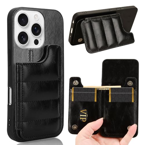 Jiajihua Funda Compatible con ZTE Nubia Red Magic 5G,Compatible con ZTE Nubia Red Magic 5S 5G [Tarjetero] [PU+PC+TPU] 3 en 1 Funda con Cierre magnético Black