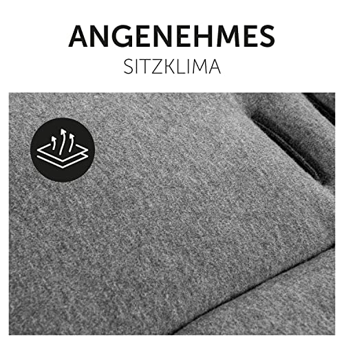 hauck Universal Sitzauflage für Buggys Kinderwagen & Fahrradanhängern aus Atmungsaktiver, Weicher Baumwolle, Einfache Befestigung, für Sommer & Winter (Pushchair Seat Liner, Charcoal)