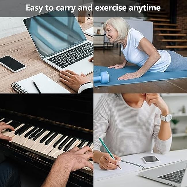 Grip strength trainer Hand grip strengthener, Forearm exerciser, Workout Set for Hand and Wrist Muscle Trainer Stress Relief, Silicone Ring for Muscle Training, Sports, Rock Climbing and Fitness.