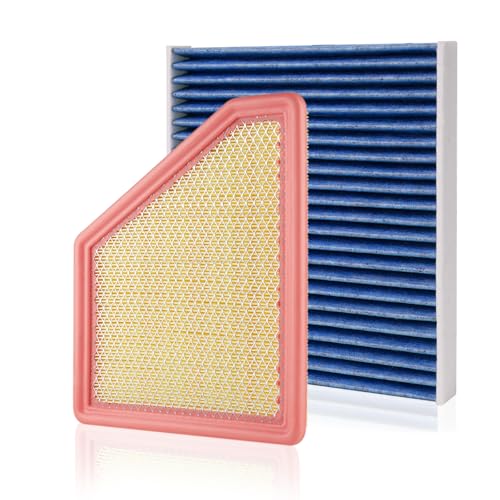 Image of Cabin & Engine Air Filter Fit for Chevrolet Chevy Equinox 2010-2017, GMC Terrain 2010-2017 Activated Carbon Cabin Filter Replace#CF10742 CA10465 Car Accessories