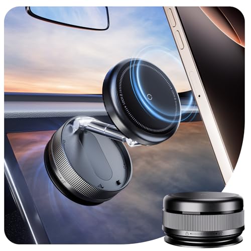 MiiKARE Soporte magnético para teléfono móvil al vacío, giratorio 360°, soporte magnético N56, ventosa magnética para coche, compatible con i'Phone 16/15/14/13/12 Android para coche/espejo/gimnasio MiiKARE Soporte magnético para teléfono móvil al vacío, giratorio 360°, soporte magnético N56, ventosa magnética para coche, compatible con i'Phone 16/15/14/13/12 Android para coche/espejo/gimnasio