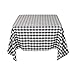 LinenTablecloth 70-Inch Square Tablecloth Black & White Checker
