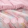 Intelligent Design Queen Comforter Set, 4 Piece Metallic Hearts Bedroom Set for Girls, Queen Bed Set Soft Plush Comforter, Rosalie All Season Fluffy Bedding Set, Full/Queen, Pink Multi/Gold 4 Piece #2