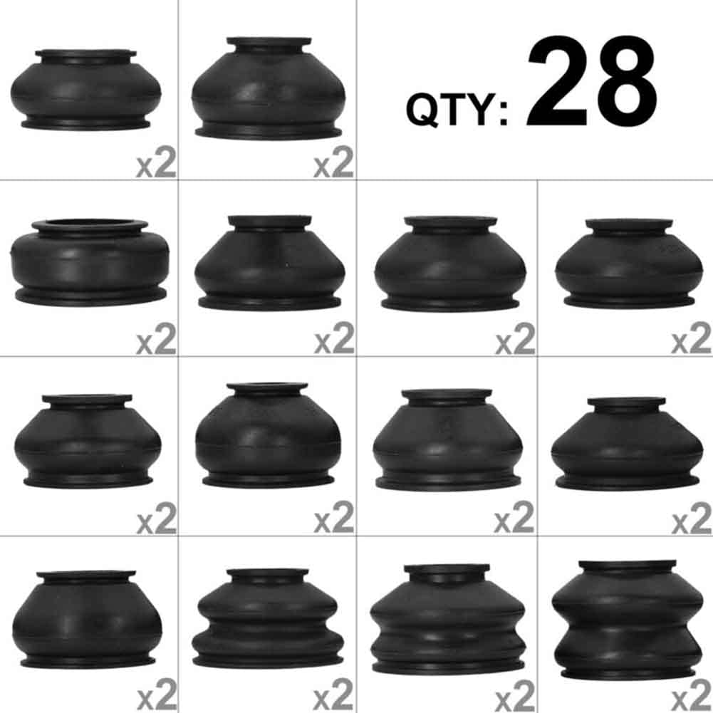 Oniissy 28 pezzi ricambi auto giunto sferico copertura antipolvere, giunto sferico, sospensione stivale, sterzo, copertura antipolvere per pista, kit di collegamento