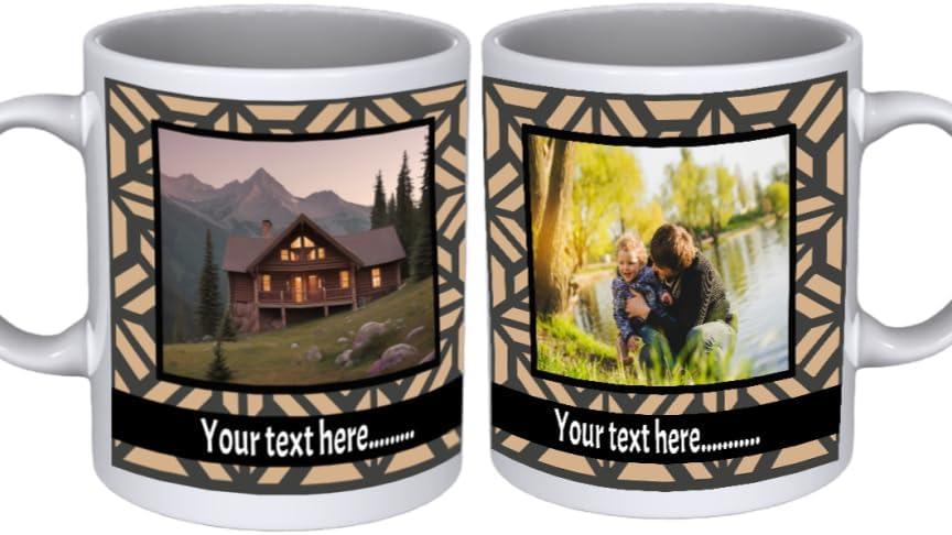Custom Mug - Personalized Coffee Mug - Custom Cup with Pictures, Names, Text, Photos, Logos - 11, 15, and 20 oz with Color Options (Classic 2 Image) - Image 2