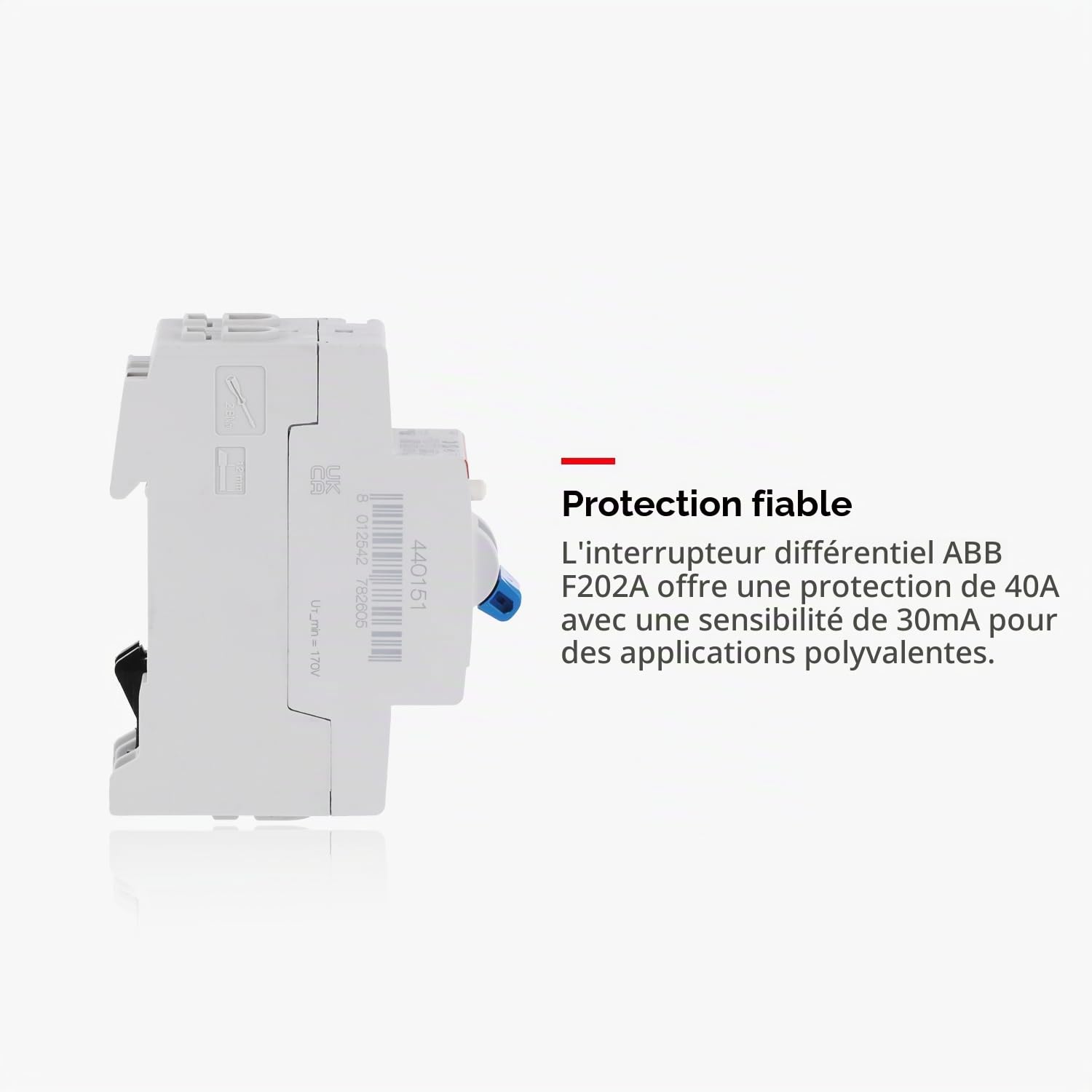 ABB F202A-40 / 0,03 Disjoncteur de courant résiduel, 4 pôles