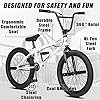 cubsala Freestyle BMX Bike, 20 Inch Yaphet Bicycle for Teen Beginner Adult Riders, Bike with 360° Rotating Handlebar and 4 pegs, Whtie #1
