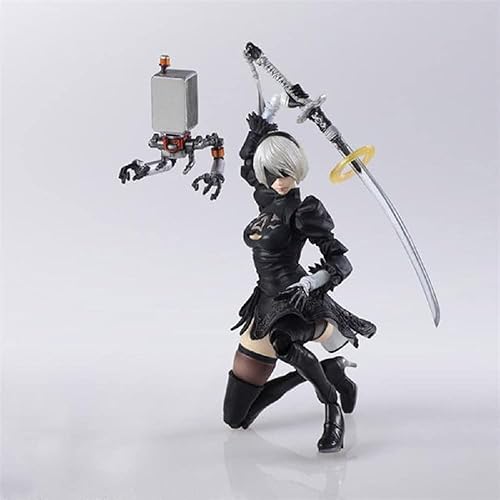 Miniatura 9 de VKEIZBI Be Applicable Nier Automata 2B (Yorha No. 2 Tipo B) Ver. 2 Bring Arts Figura de acción de 5.5 pulgadas, varios accesorios