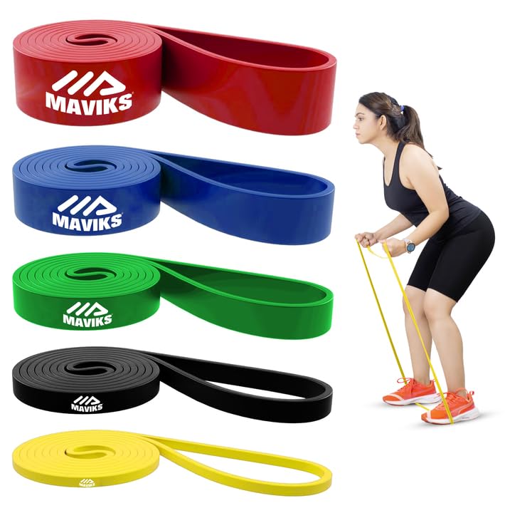 Pull up Assistance Bands Exercise Resistance Bands for Working Out Set of 5 for Women and Men, Physical Therapy, Arms Legs Workout, Stretching, Home Fitness (Pull-Up Bands)