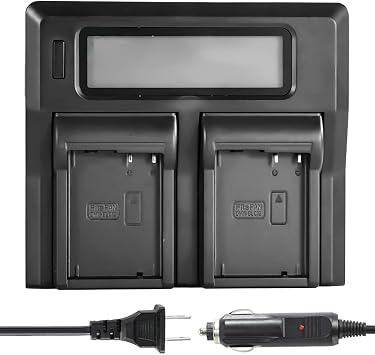 DSTE DMW-BLC12 DMW-BLC12PP Charger, Dual Slot Battery Charger Compatible with Lumix DC-FZ1000 II DC-G95 DMC-GX8 DMC-G5 DMC-G6 DMC-G7 DMC-G85 DMC-GH2 DMC-FZ200 DMC-FZ300 DMC-FZ1000 DMC-FZ2500