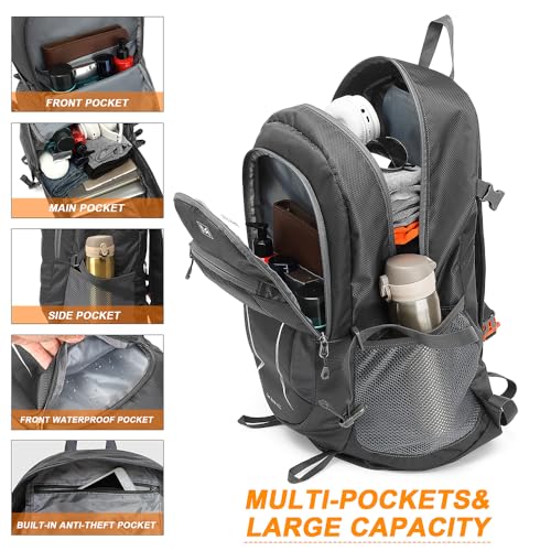 Lightweight Backpack for Men Women Foldable Packable Hiking Travel Backpack Outdoor Camping Waterproof Daypack 45L Grey2