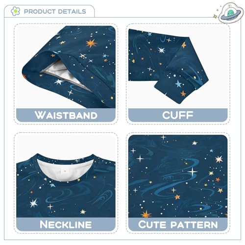 JUNZAN Starry Night Stars Little Boys Hoodie Sweatshirt Long Sleeve Boys Sweat Shirt Sports 4T3