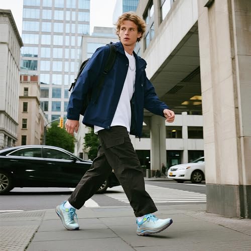 NORTIV 8 Męskie buty do biegania w terenie z szerokim palcem, trampki do chodzenia na boso, tenisówki do treningu, siłownia, cross, moda, sneakersy Whitney, Jasnoniebieski, 41 EU