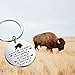 MAOFAED Buffalo Keychain Buffalo Gift Buffalo Lover Gift Always Be Yourself Unless You Can Be A Buffalo