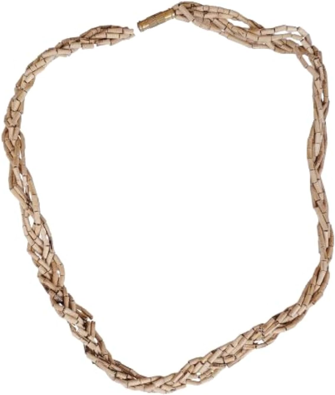 Generic Tulsi Kanthi Mala Original - 6 Round Brown Wooden Mala (6 Layer) for Neck Wearing, Regular, Beige