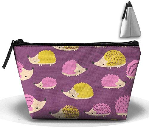Preisvergleich Produktbild Igel Trapez Aufbewahrungstasche Doppelseitiger Druck Handtasche Reißverschlusstasche Geldbörse Reiseset Aufbewahrungstasche Bad Stora