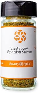 Savory Spice Siesta Key Spanish Sazon - Sazon Seasoning with Annatto & Saffron | Spanish & Latin American All-Purpose Blend for Pork, Chicken, Beef & Veggies (Medium Jar - Net: 2.7 oz)
