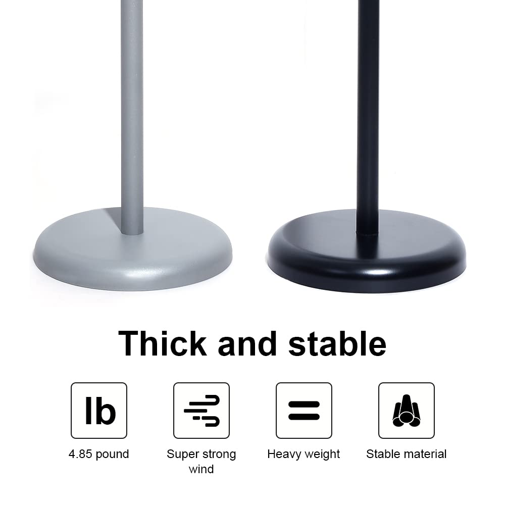 SENZHIYI Support pour affiches réglable 8,5 x 11 cm, rotation à 360 degrés, robuste avec fixation sur pied en aluminium, support vertical et horizontal