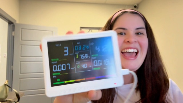 Image of 16 in 1 Air Quality Monitor Indoor Real-Time CO2 Monitor, 9 AQI+7 Alerts