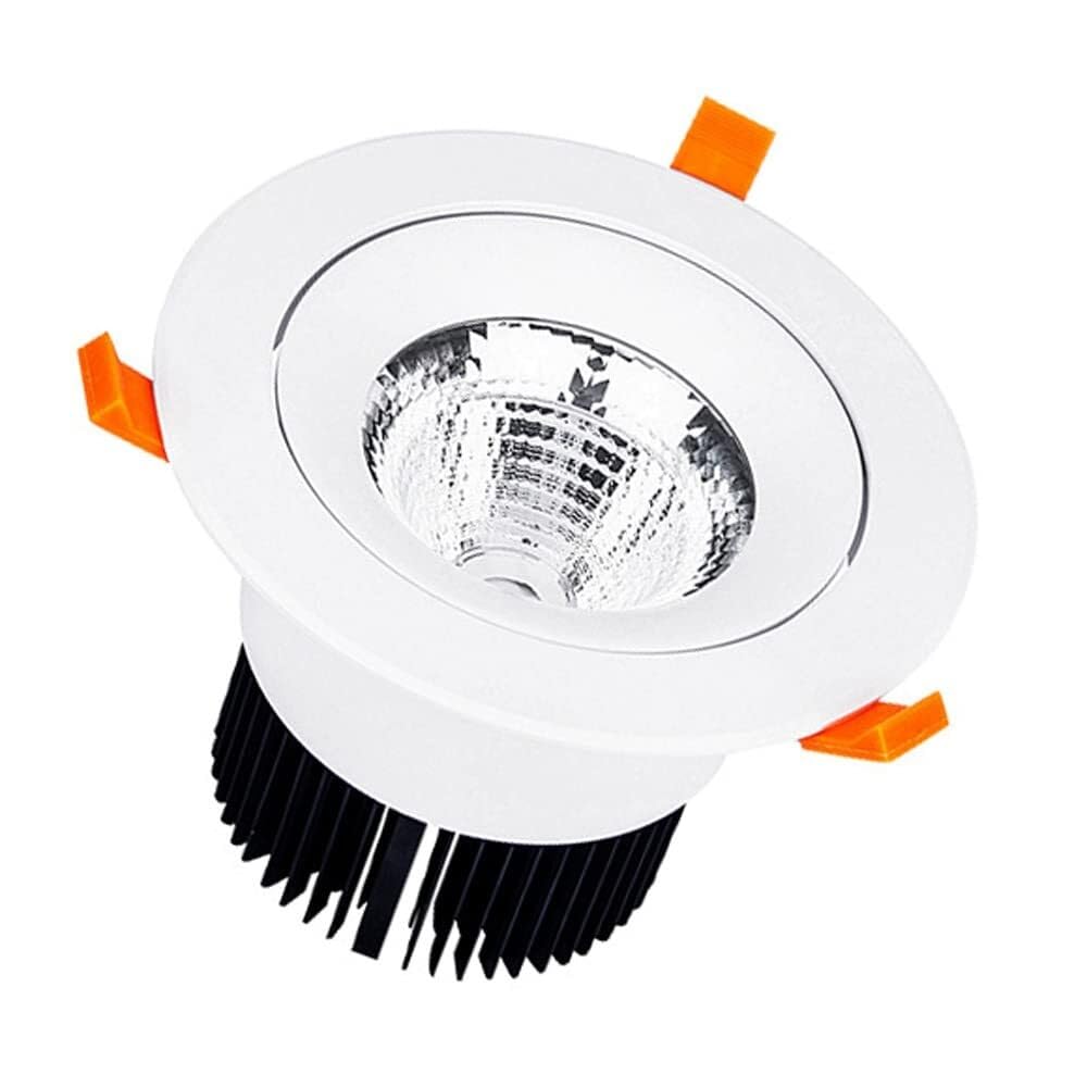 SANBDDLYY Adjustable Recessed Ceiling Spotlights - COB Retrofit Downlights for Bathroom and Lighting (3000K-6000K Options)(7w,Warm Light)