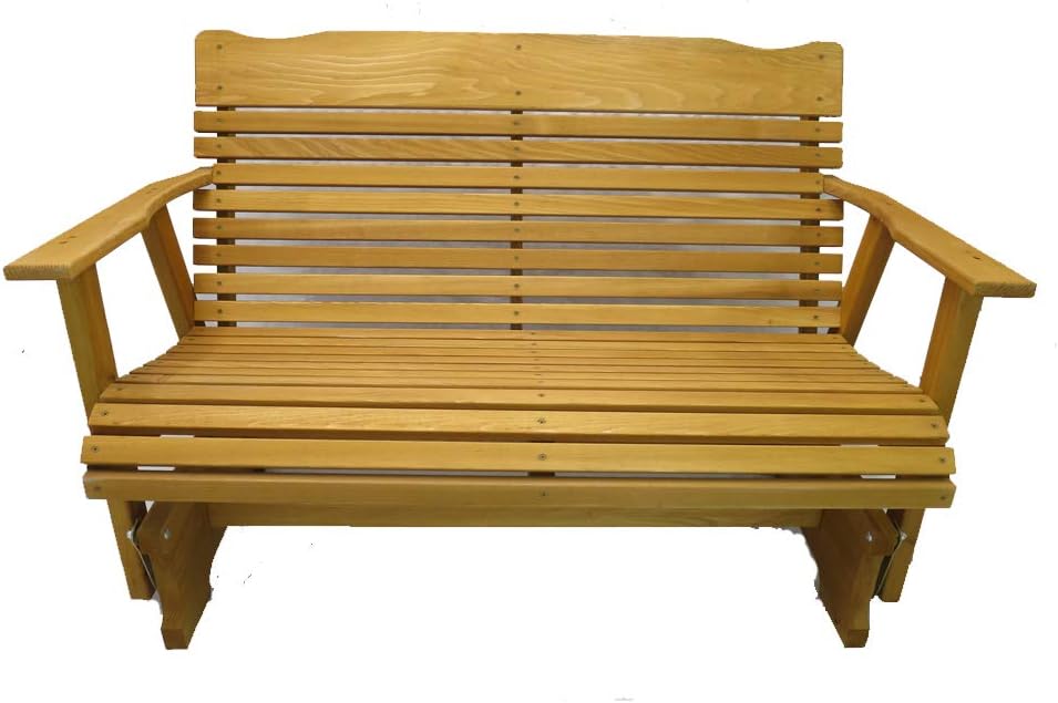 4 Foot Cedar Porch Glider, Stained Finish, Amish Crafted