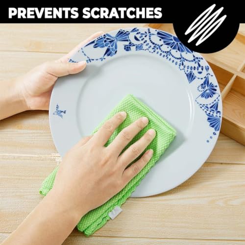 Image of Kuber Industries Scrubber for Kitchen|Multi-Purpose Microfiber Kitchen Cleaning Cloth with Fish Scales|Glass Cleaning Cloth|Polishing & Scrubbing|Scratcher & Lint Free |YLG4041|Multicolor