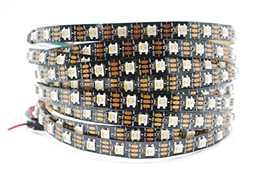 TOPXCDZ SK6812 RGBW RGBWW Led Strip Licht 4 in 1 Vergelijkbare WS2812B 1m 5m 30 60 144 LEDs Individuele adresseerbare RGBWW Led verlichting IP30 65 67 5V (5M 60LED/M, Zwarte PCB Ip30 Rgbw)
