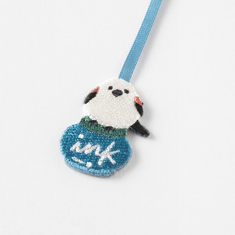 Midori　 WD80EFAX⑤ Midori 62326006 Bookmarker, Embroidered, Shimanaga Pattern