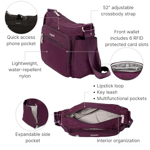 Image of Baggallini womens Crosstown Hobo Crossbody