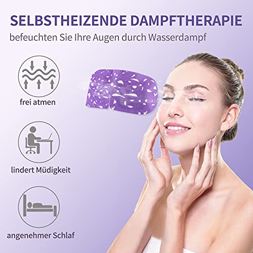 Verwarmend oogmasker, wellness, voor vermoeide ogen, droge ogen en zwellingen, Steam Eye Mask, oogverzorgingsmasker, verwarmd stoomoogmasker, slaap-oogmasker om te slapen, ontspant de ogen, 10 stuks - Image 5