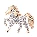 Produktbild Chic Pferd Brosche Diamante Modeschmuck Silber GallopingPlus Geschenkbox Neujahr Geschenk für WomenLadies Frauen