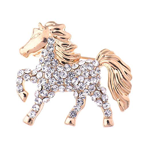 Preisvergleich Produktbild Chic Pferd Brosche Diamante Modeschmuck Silber GallopingPlus Geschenkbox Neujahr Geschenk für WomenLadies Frauen