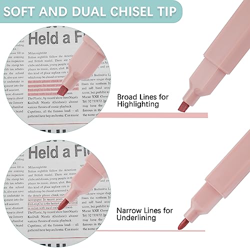 GLEEMEN Highlighters, Mild Assorted Colours Highlighters Pens, Aesthetic Cute Pastel Highlighter With Chisel Tip - Image 4