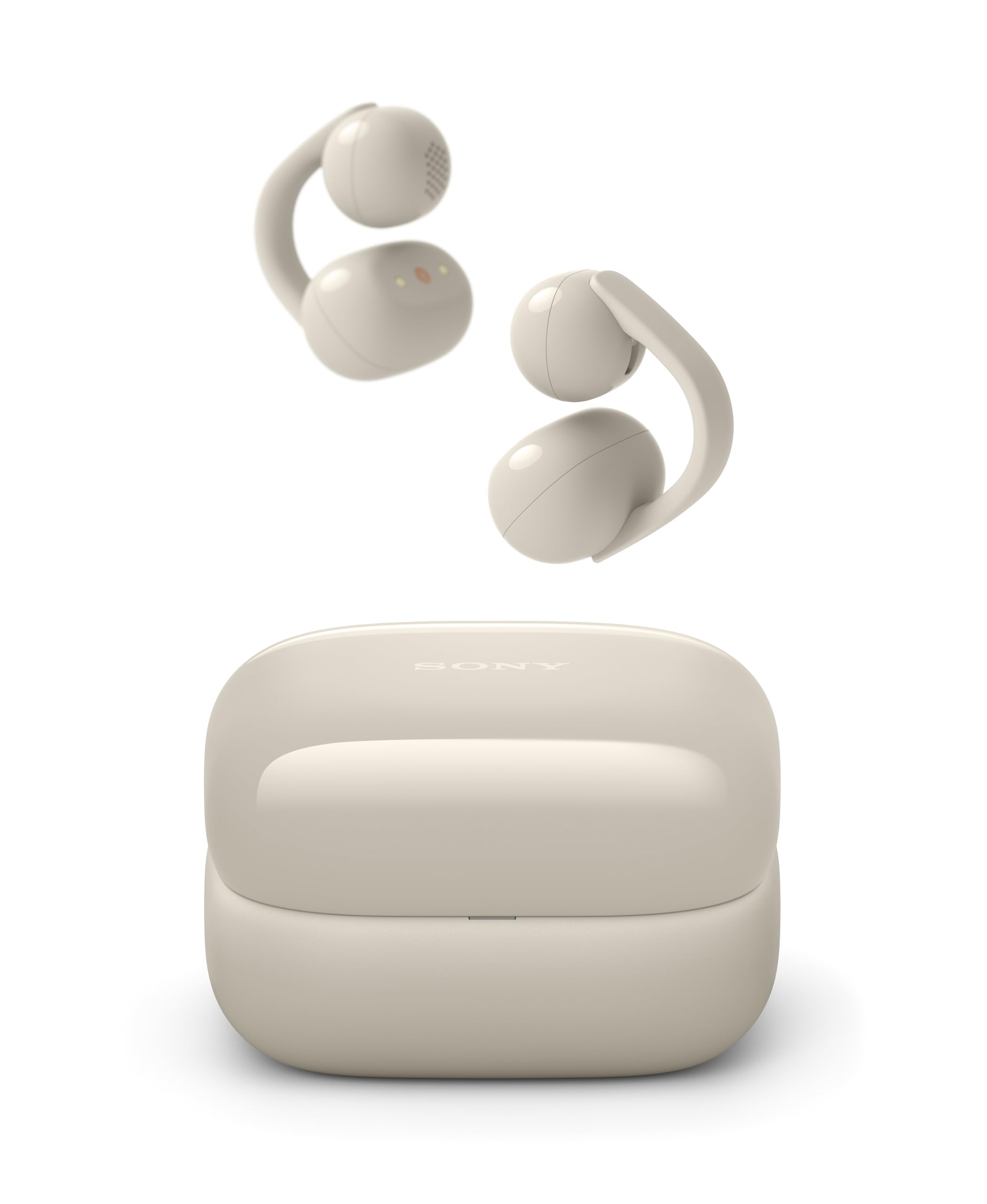 comfortable truly wireless earbuds with clip design greige