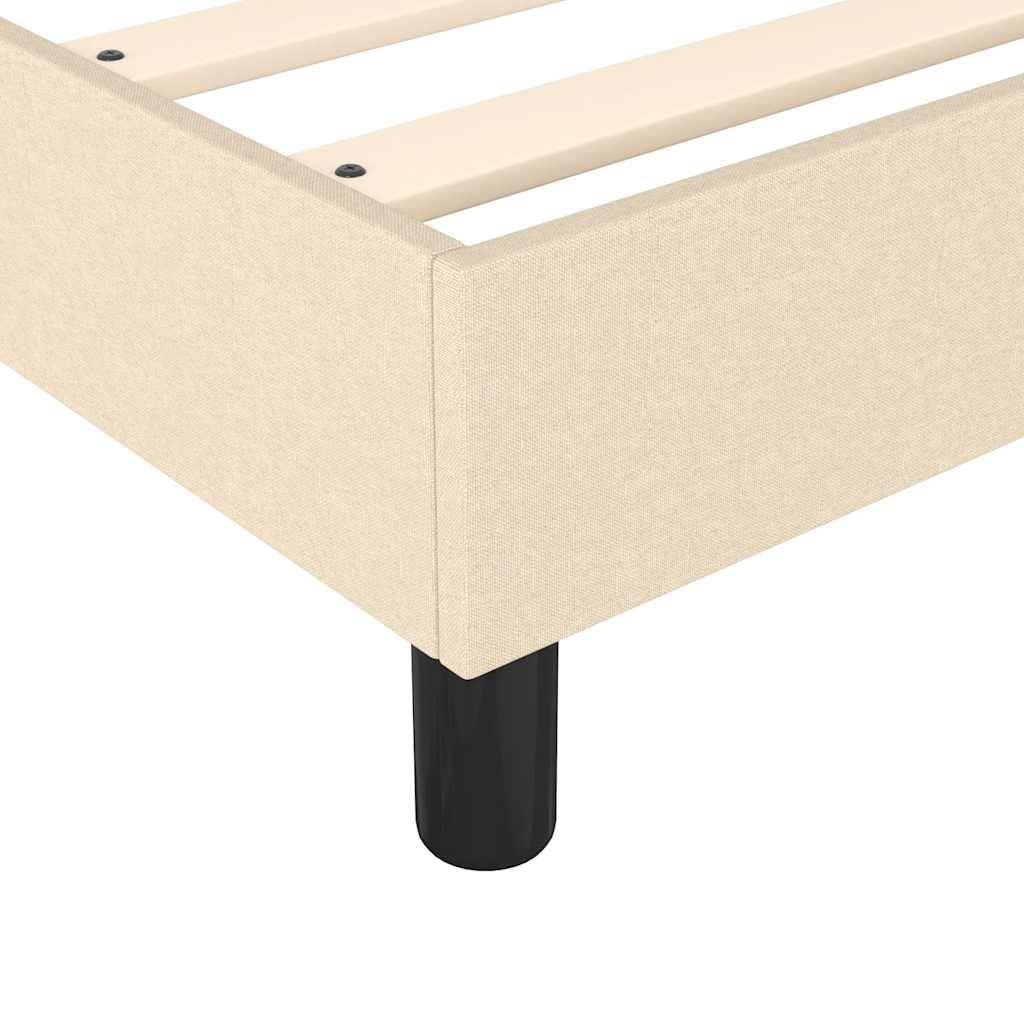 vidaXL Cadre de lit à Lattes crème 80x200 cm Tissu