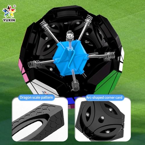 Image of YuXin 20-Axis Soccer Cube Megaminx | Icosidodecahedron Shape Mod | Professional 32-Sided Football Puzzle, Smooth Multi-Layer Turning, 90mm Large Collector's Brain Teaser Puzzle