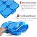 KeepingcooX Mini Baguette Baking Tray, 11x9 in, Non-stick Perforated Pan - Blue, Silicone, Oval