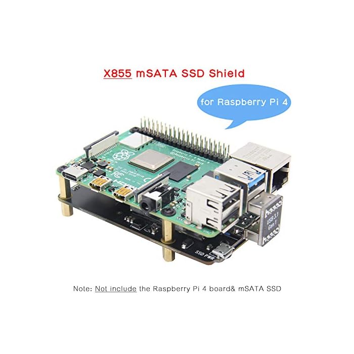 Buy Geekworm Raspberry Pi 4 mSATA Storage, Raspberry Pi 4 Model B mSATA