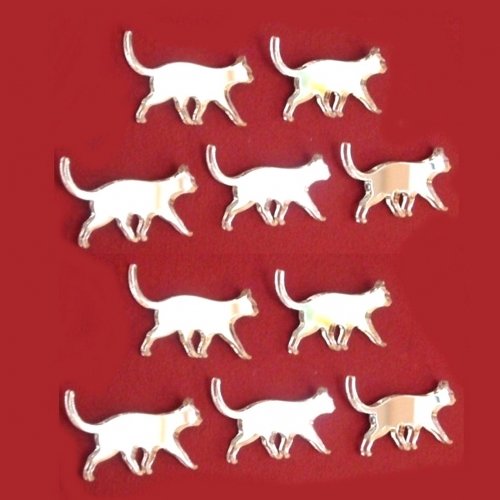 Super Cool Creations Cat Walking Mirror - 12cm x 8cm - Image 2