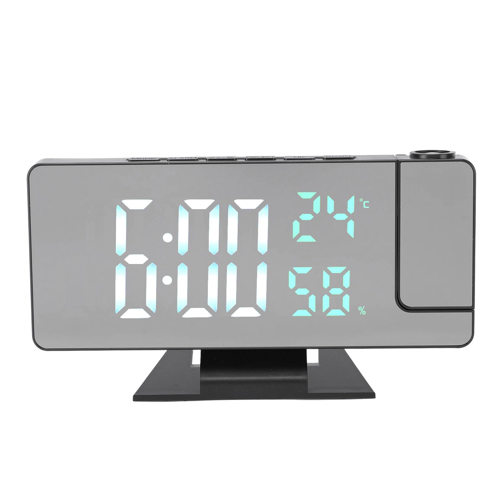 Reloj despertador de proyección digital que soluciona la falta de visibilidad nocturna