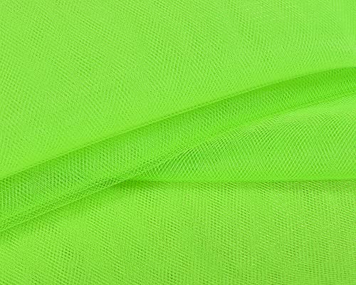 Tissu Tulle souple grande largeur uni Vert fluo - Au mètre