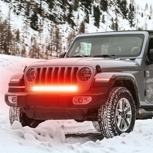 Image of Nilight LED Light Bar 20 Inch 126W Spot Flood Combo Red Beam | Off Road Lamp Fishing Hunting Emergency Deck Work Lighting for Trucks UTV Pick-up Van Boat Tractor
