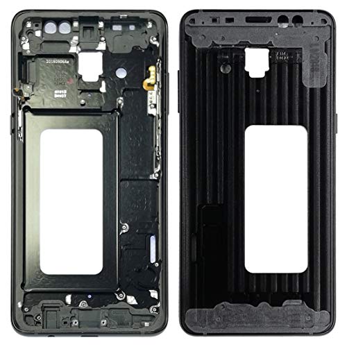 Cadre LCD Galaxy A8+ 2018 déformé ? Plaque de lunette noire A730F