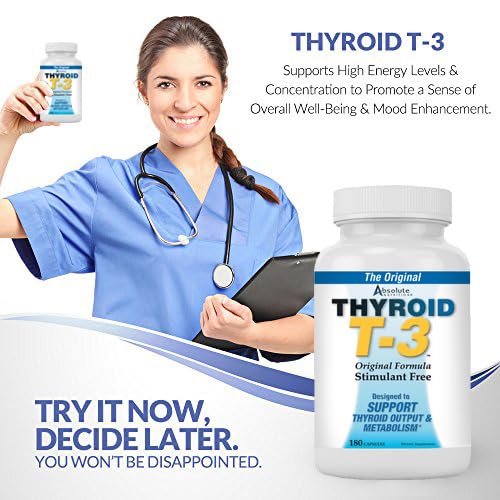 Absolute Nutrition TT100 Thyroid T-3 Radical Metabolic Booster, Energy & Focus Unflavored Thyroid Support Formula Capsules, Natural Metabolism Booster thumb #5